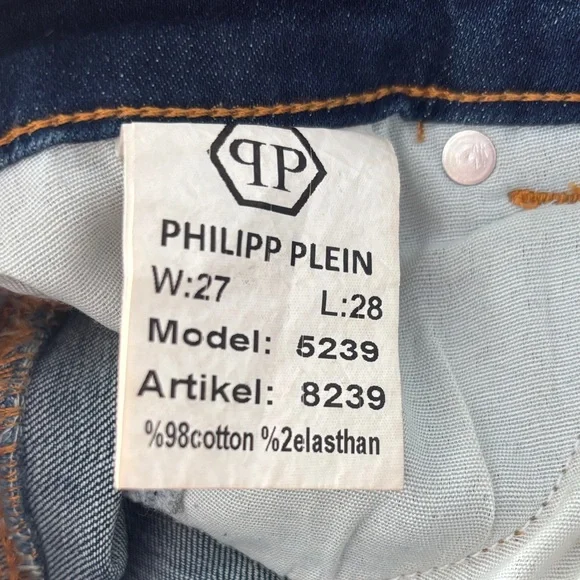 Philipp Plein Size 27 Blue Ankle Jeans for Women - Picture 6 of 6
